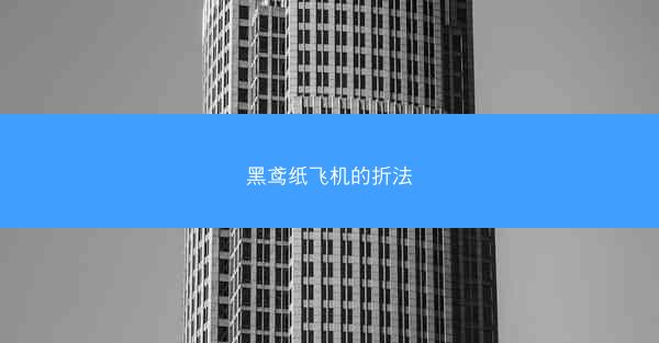 黑鸢纸飞机的折法
