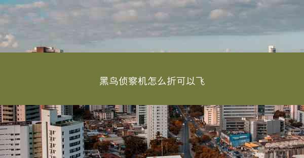 黑鸟侦察机怎么折可以飞